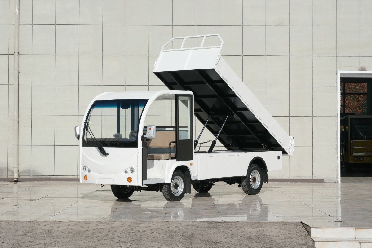 1.5T dump truck, white, open top