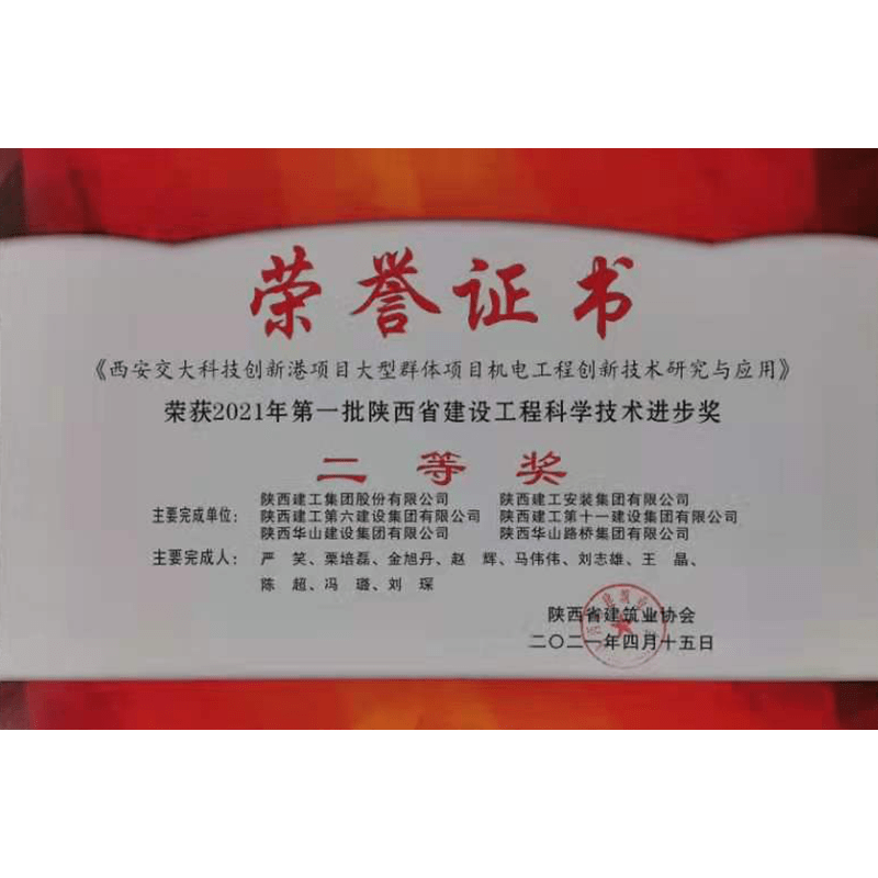 科學(xué)技術(shù)進(jìn)步獎(jiǎng)二等獎(jiǎng)
