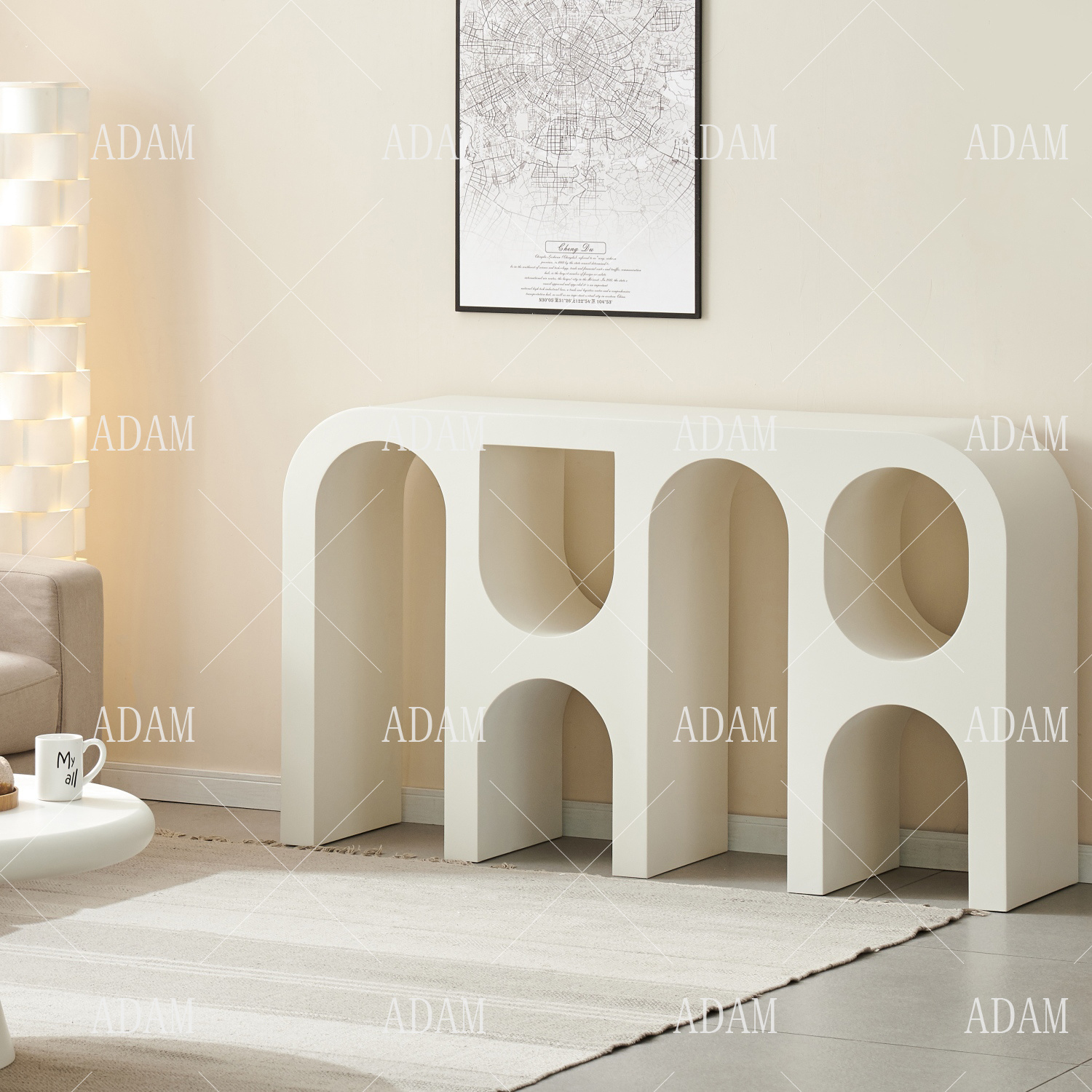 White Console Table 0511