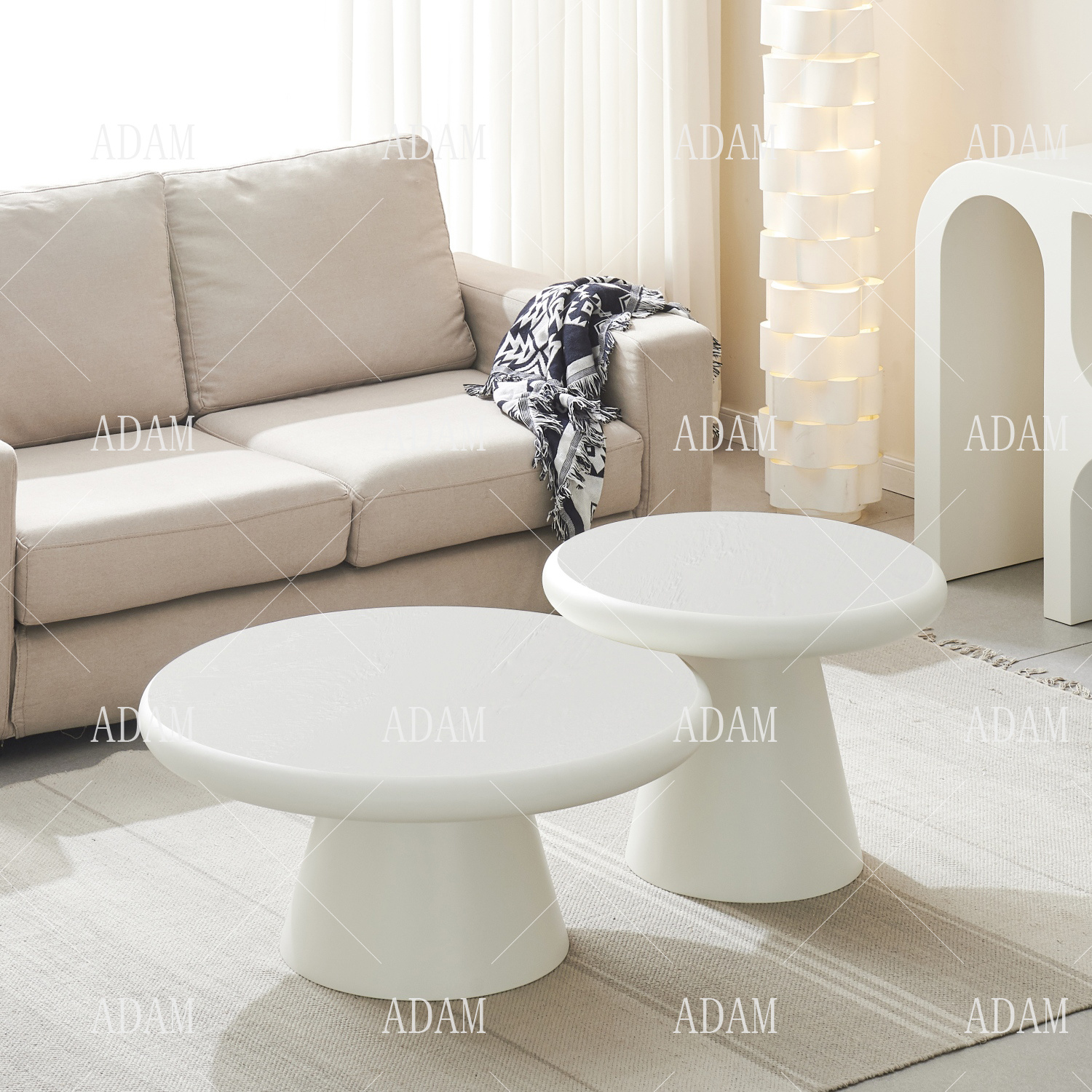 Nordic Concrete Coffee Table Set 0501