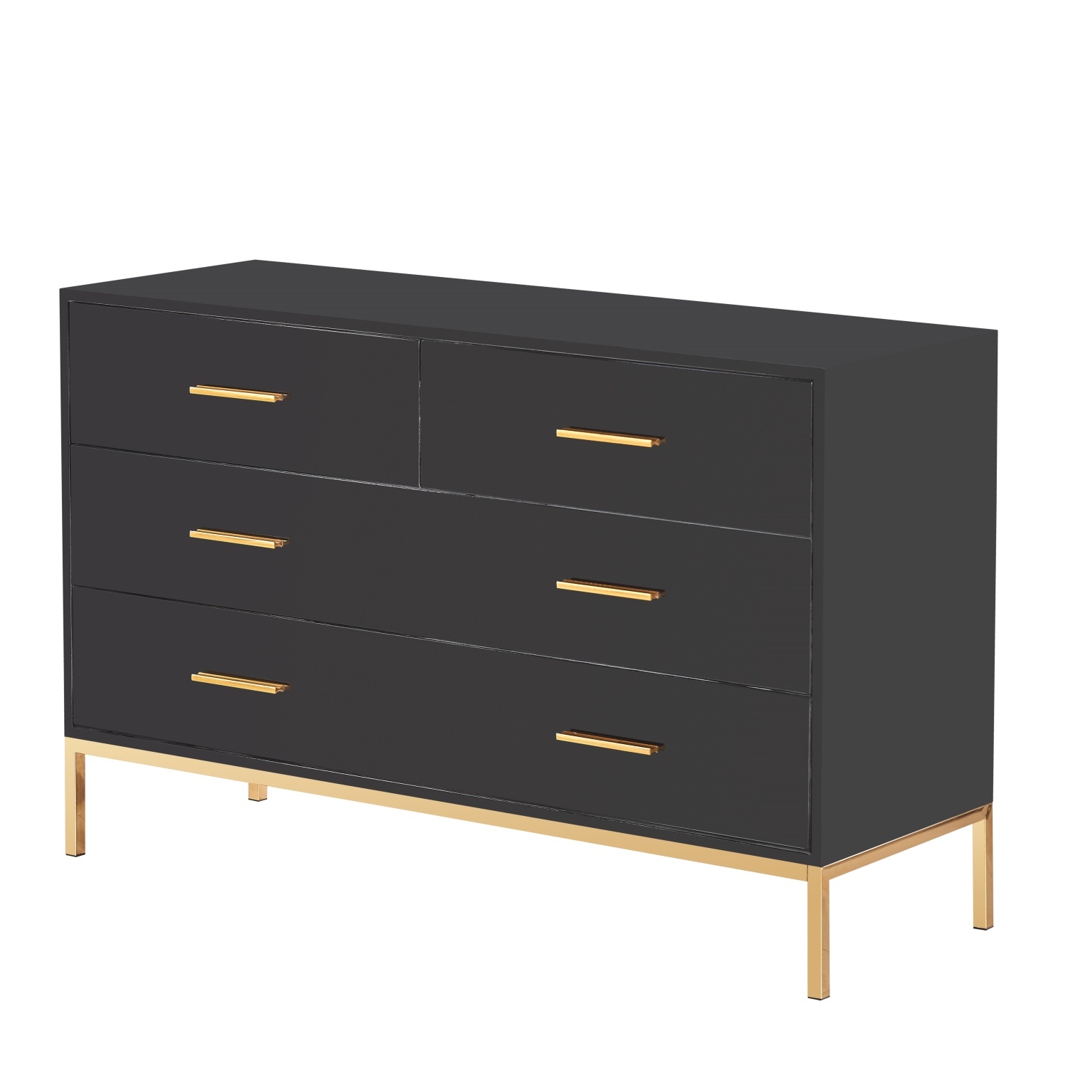 Modern Luxury Cabinets & Accessories Living Room Black MDF Gold Stainless Steel Cabinets