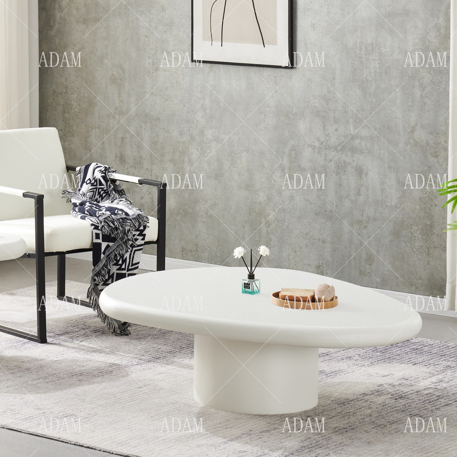 Concrete White Coffee Table 0508