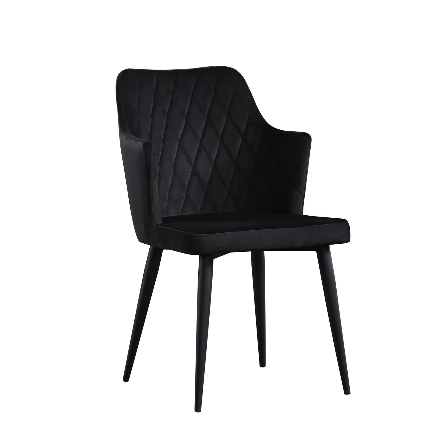 Modern Design Comfortable Wholesale Black Sofa Armchair Velvet Dining Chair