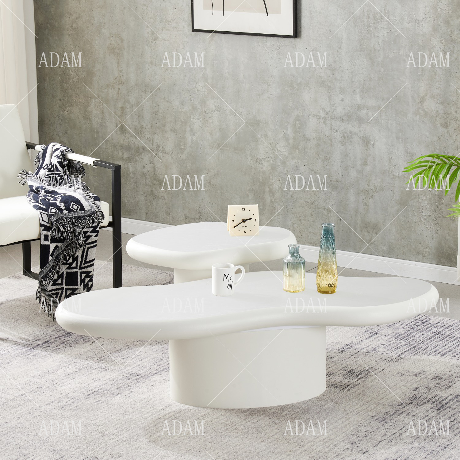 White MDF Nesting Table 0507