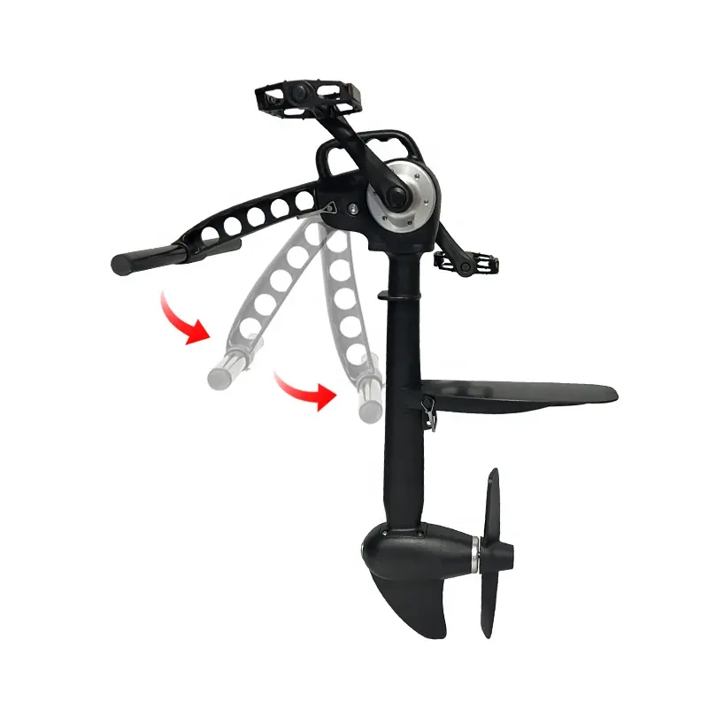 Fishing boat propulsion pedal drive system for kayaks