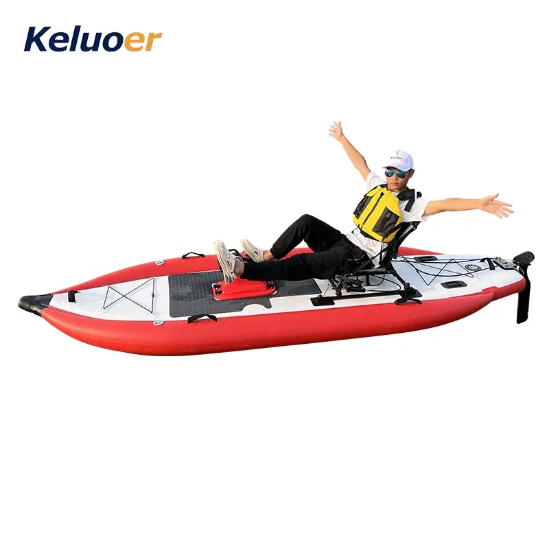 Inflatable Pedal Driving Board for Fishing - Red