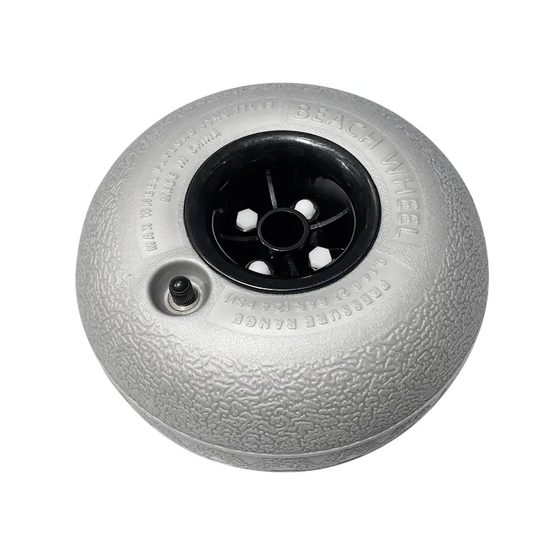 Brand new beach wheel air beach plastic wheel PU inflatable wheel for kayak cart 9 inches / 10 inches