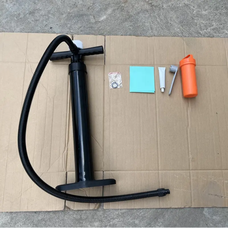 Low cost hand-powered air pump for paddleboard boat surfboards