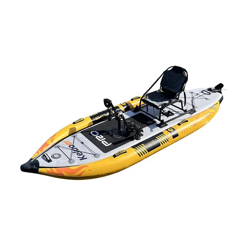 Inflatable Pedal Driving Board for Fishing - Yellow
