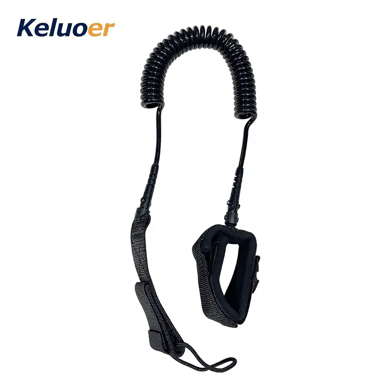 Heavy Duty Coiled Super Leash TPU Leg Cord Custom Paddleboard Leash Surfboard Leash