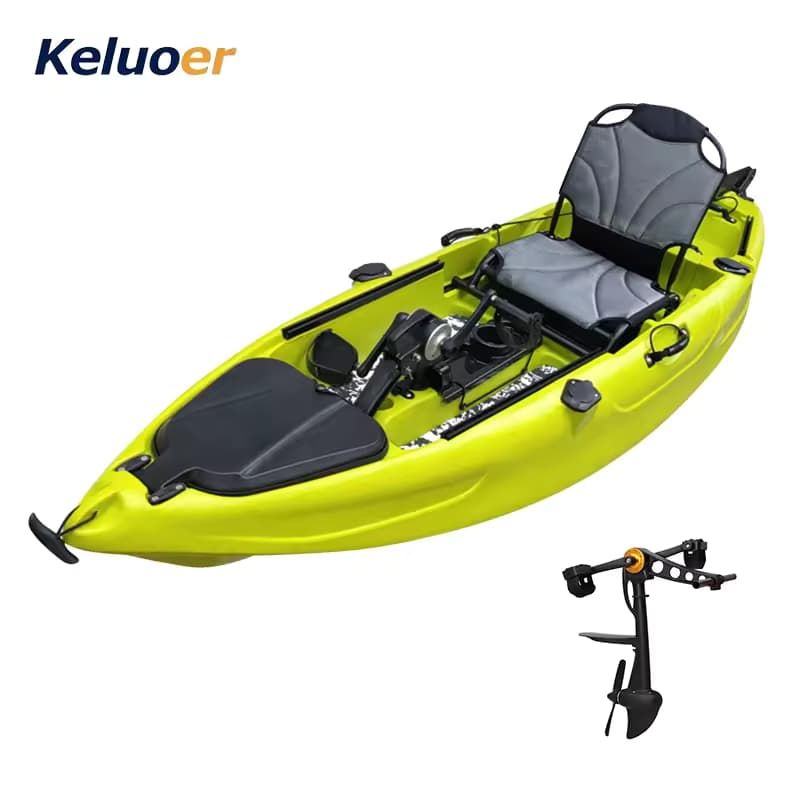 Foot-powered plastic kayak single-person foldable portable fishing boat