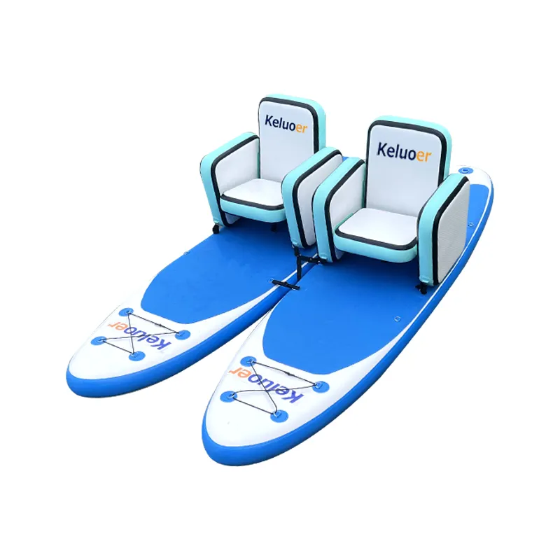 Water Sports Equipment Polyvinyl Chloride Soft Inflatable Stand Up SUP Paddle Board with Inflatable Seat