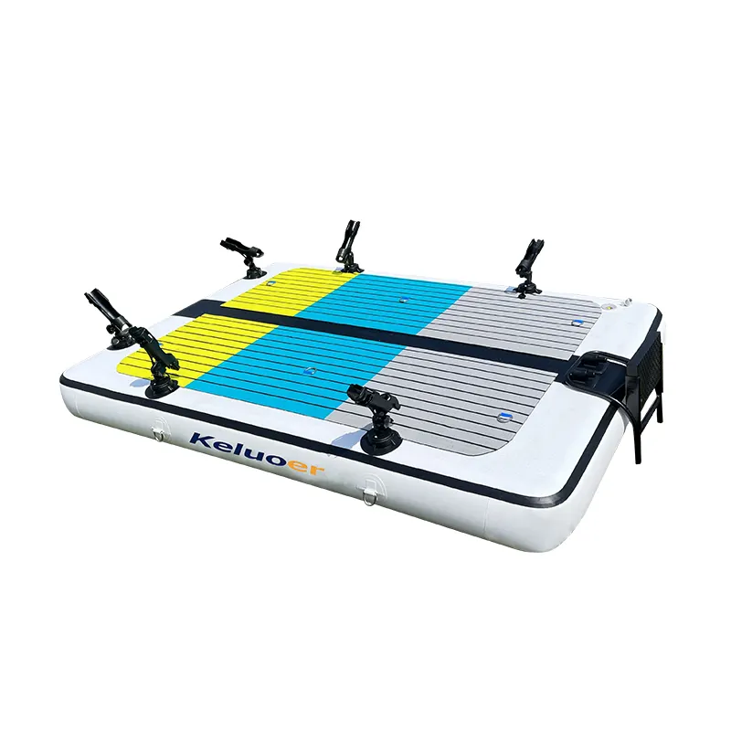 Inflatable Fishing Platform Floating Yacht Inflatable Dock Platform Floating Island Pontoon