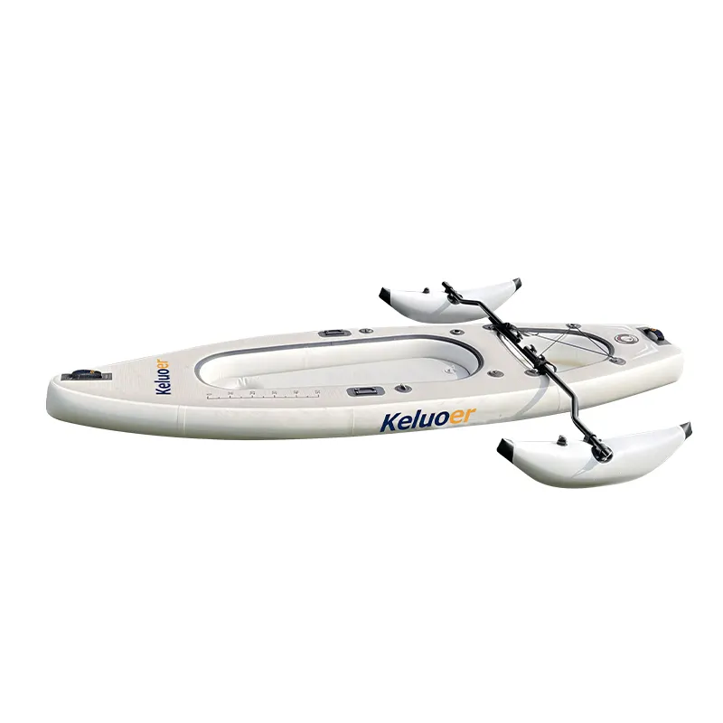 Factory customized 1 person portable PVC inflatable kayak with balance float style