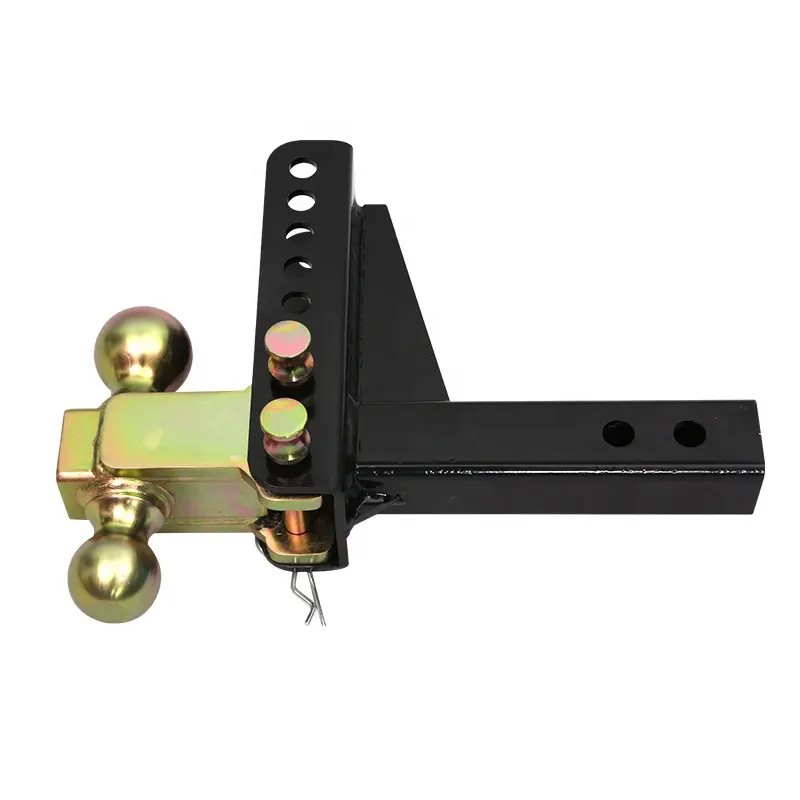 Adjustable Trailer Coupler with BaseHard Anodized Aluminum Trailer Hitch Locks