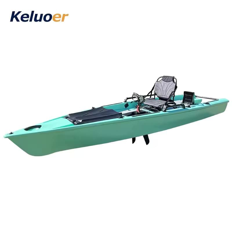 Electric propeller fin pedal-driven fishing canoe