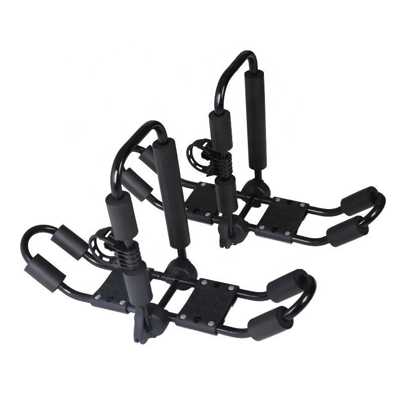 Heavy-duty 2-pair rack storage surfboard canoe boat universal car top mount foldable aluminum double kayak roof rack