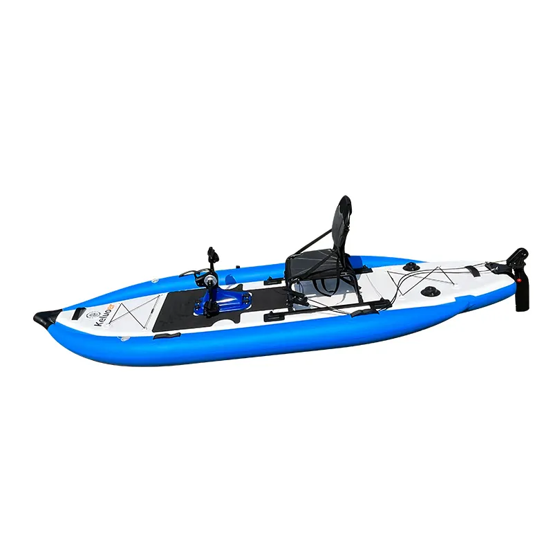 Inflatable Pedal Driving Board for Fishing - Sapphire Blue