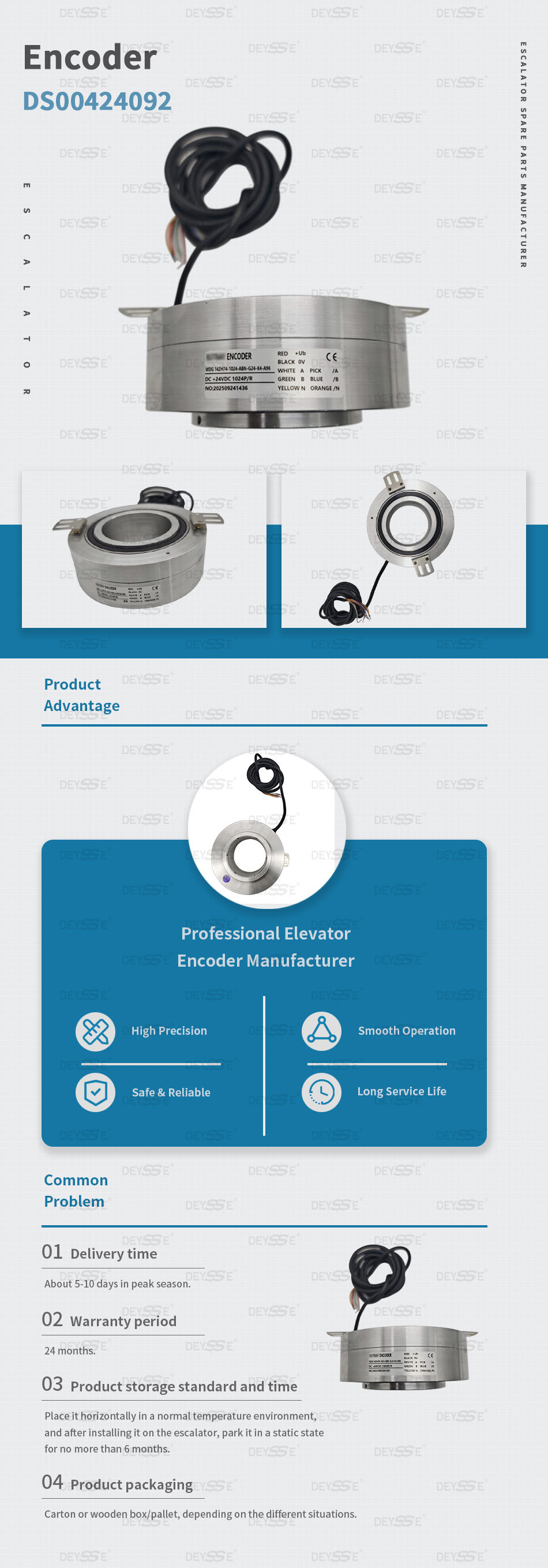 Elevator Encoder WDG 142H74-1024-ABN-G24-K4-A96