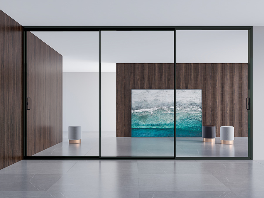 Mousse 167 Ultra-Narrow Three-Track Sliding Door System