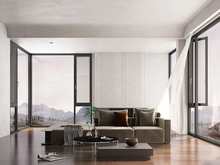 Premium 110A Broken Bridge System Casement Window