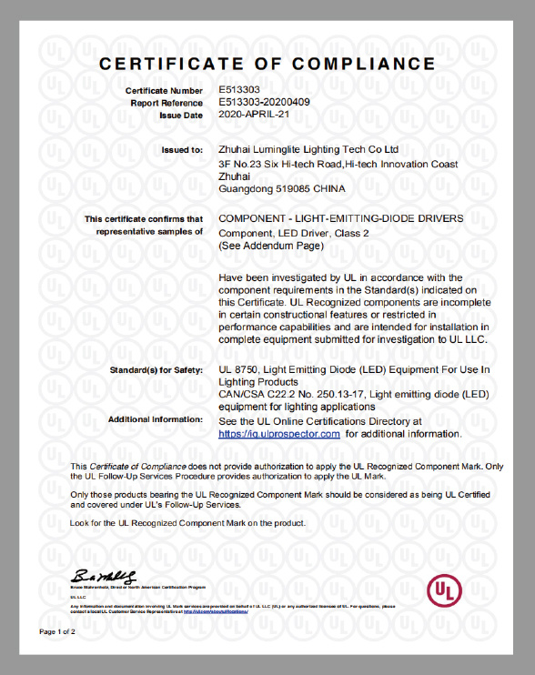 Certification