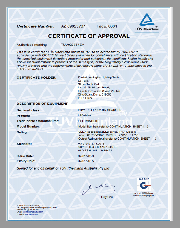 Certification