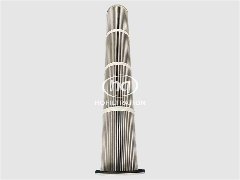 Typ P 16/1000 160x1000mmL Flange Polyester Anti-Static Dust Filter Element