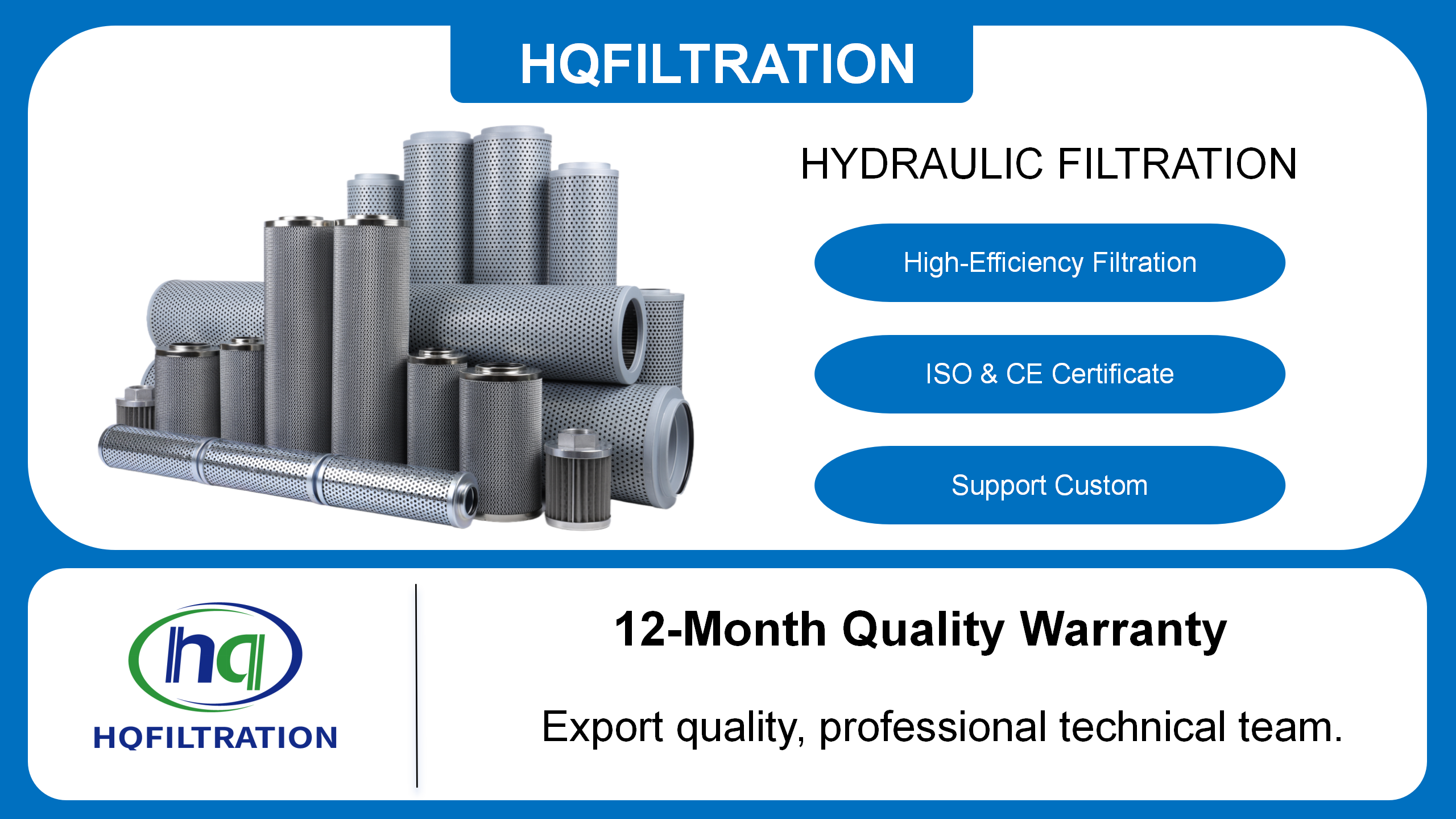 Elemento filtrante hidráulico de HQFILTRATION: protegiendo la "línea vital" del equipo industrial
