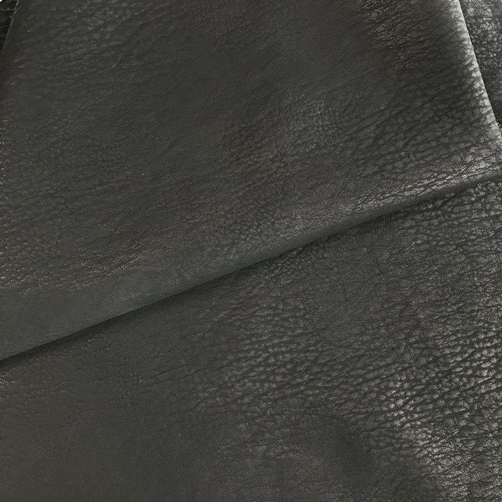 Cuero vegano negro oscuro para chaqueta H21031