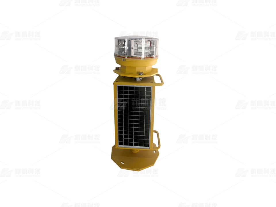 Compact Solar Powered Red Flashing ICAO Type B Medium Intensity Obstruction Light