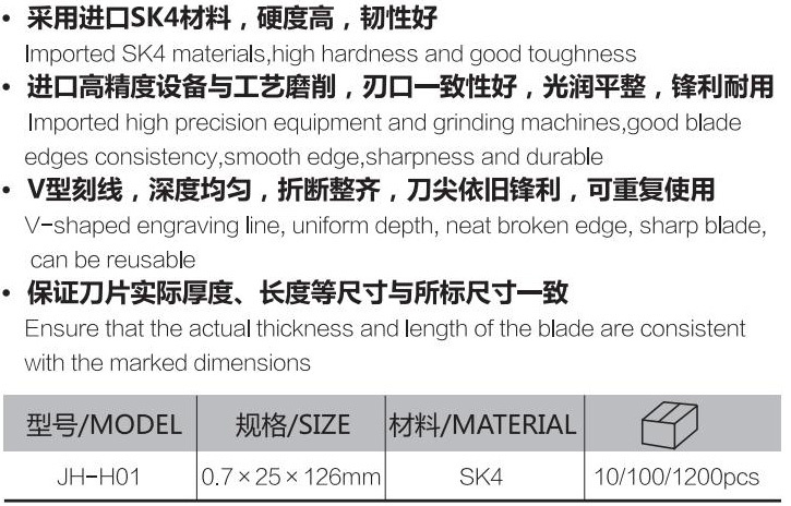 H01加厚大刀片