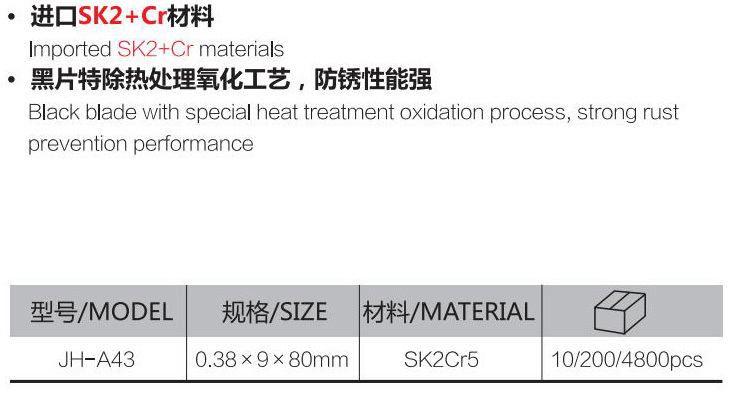 A43锋利型黑刀片