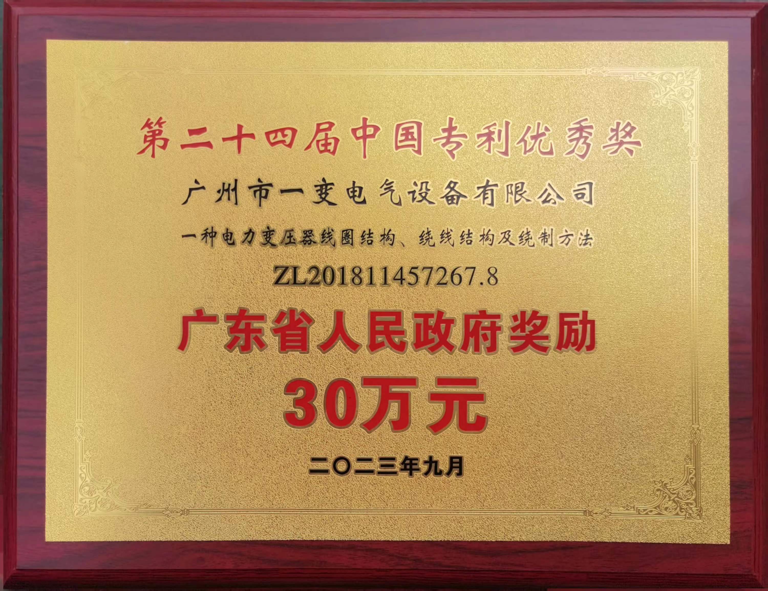第24届中国专利优秀奖