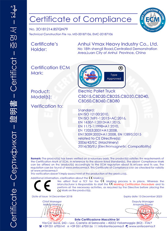 CE-electric pallet truck