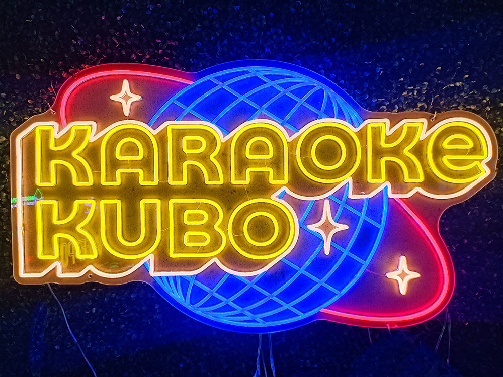KTV neon sign