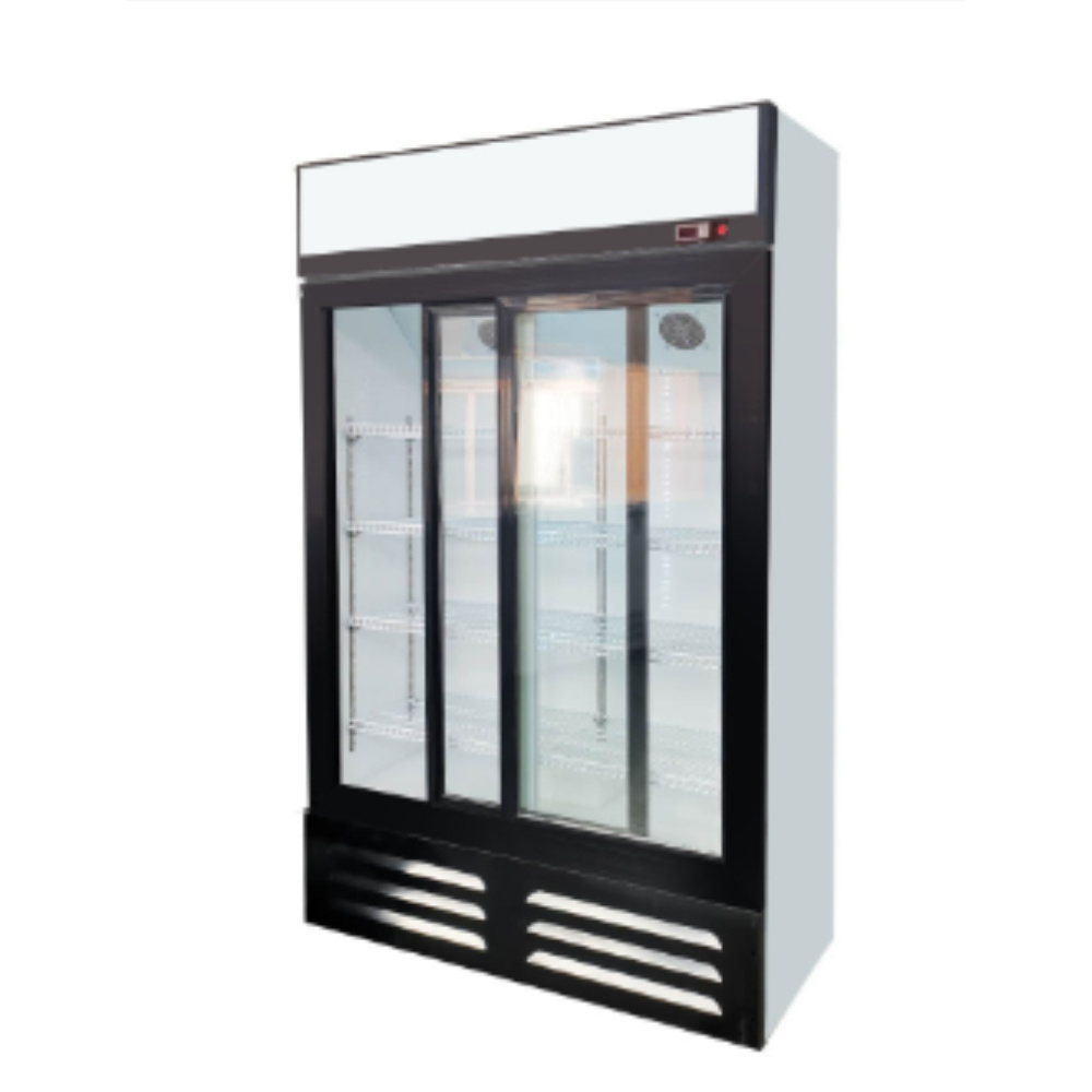 HAC-698SL Sliding double glass doors upright beverage display freezer