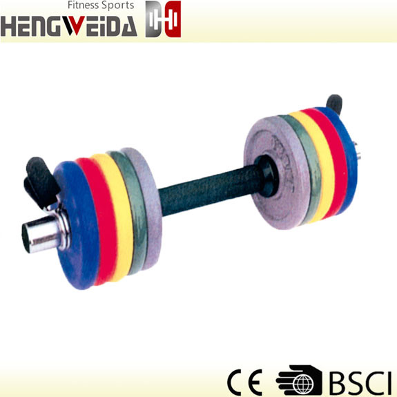 HWD3401-10公斤彩色环氧哑铃套装
