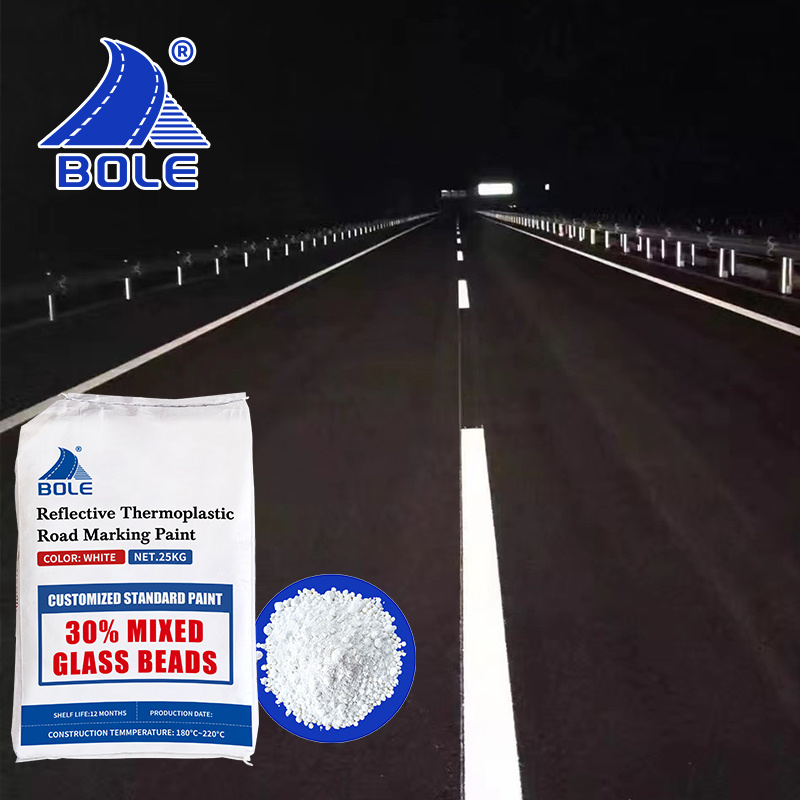 Free sample 10% mixed glass beads thermoplastic hot melt road marking paint 