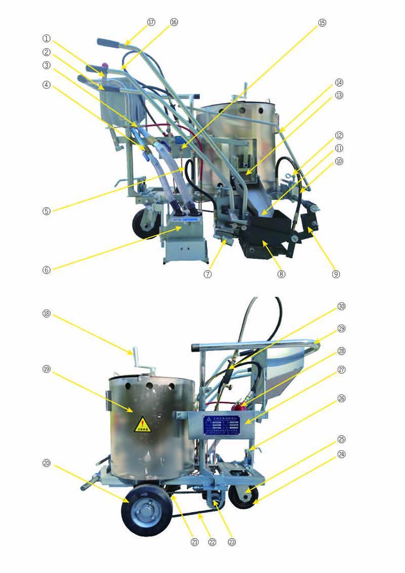 Atm-95 hot melt trolley