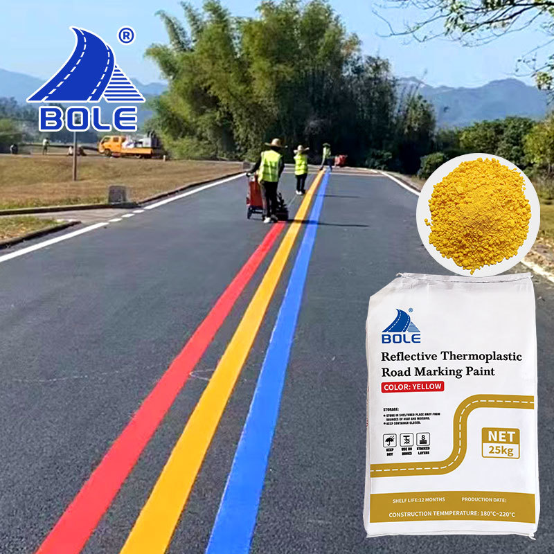 White reflective paint highway line paint