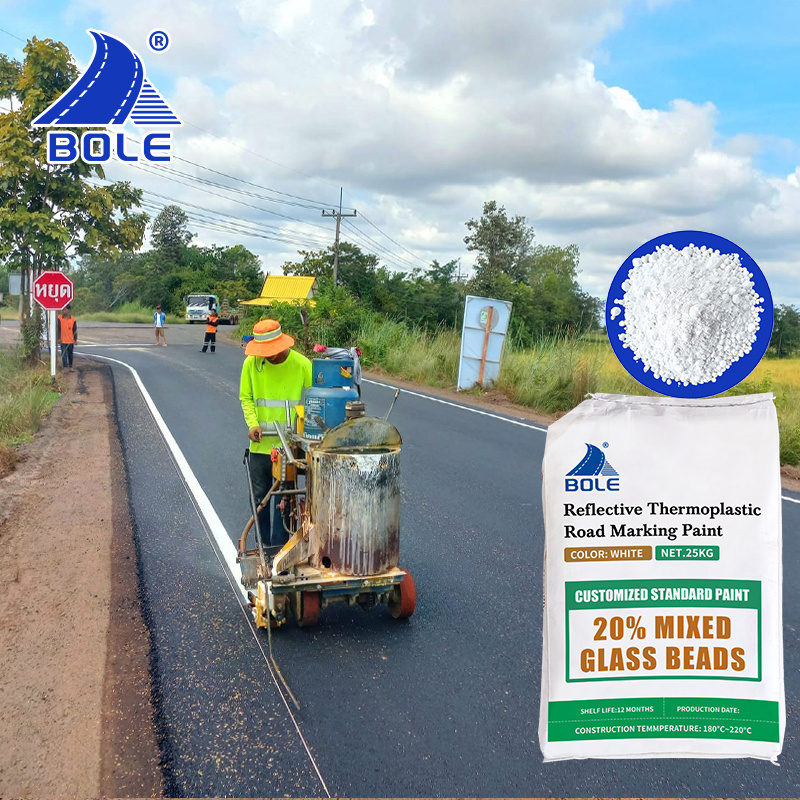 20% glass beads road line paint