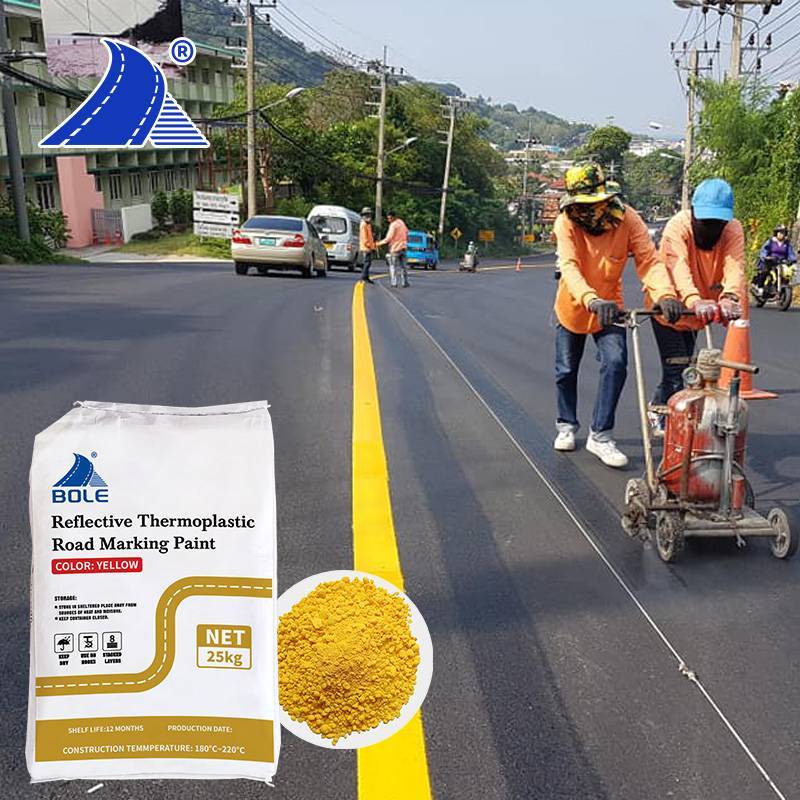 Thermoplastic road marking paint