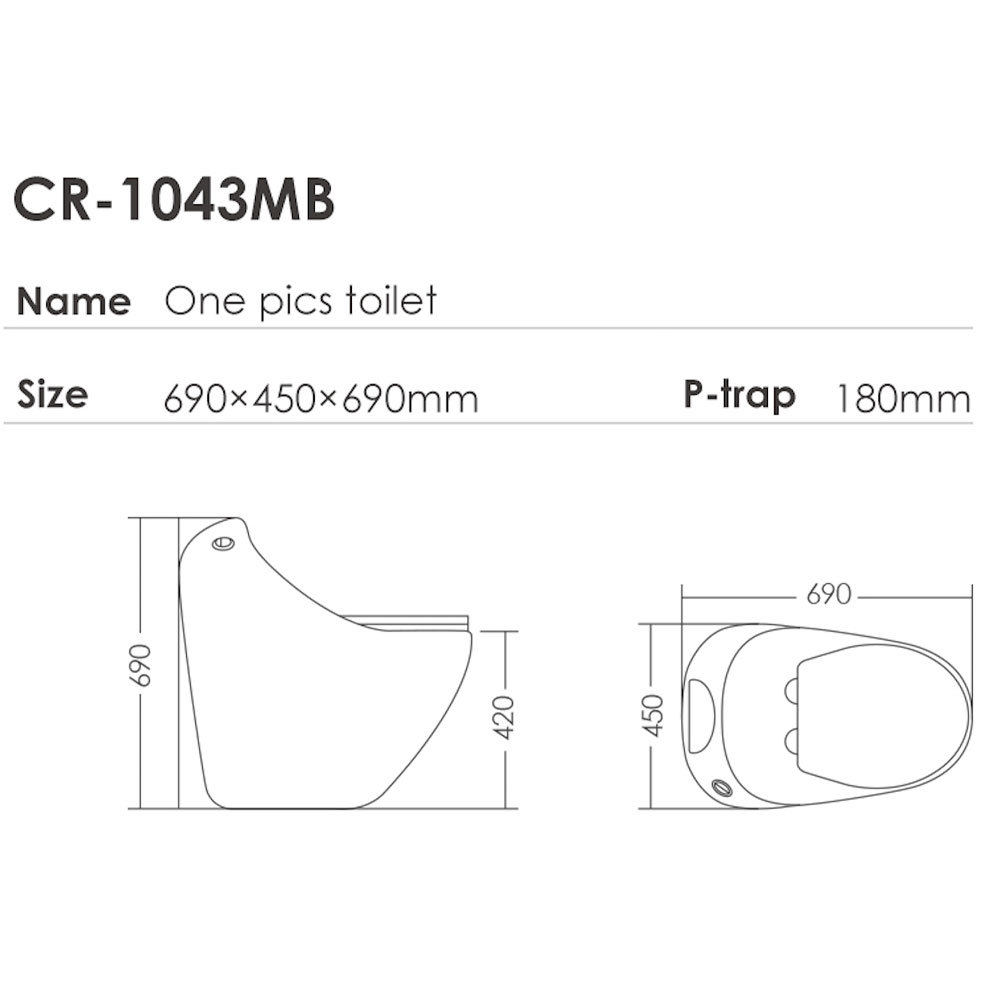 CR-1043MB Tankless toilet