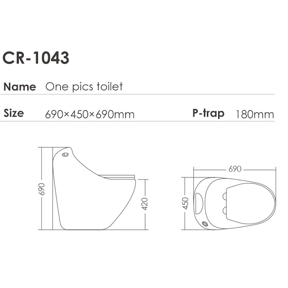 CR-1043 One piece toilet