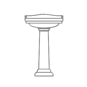 One pics pedestal basin