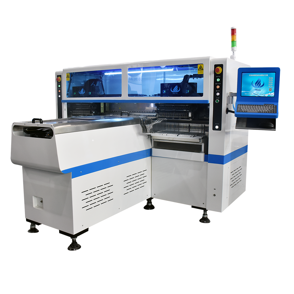 Dual arm magnetic linear LED high speed pick and place machine HT-F9 with 250000 CPH