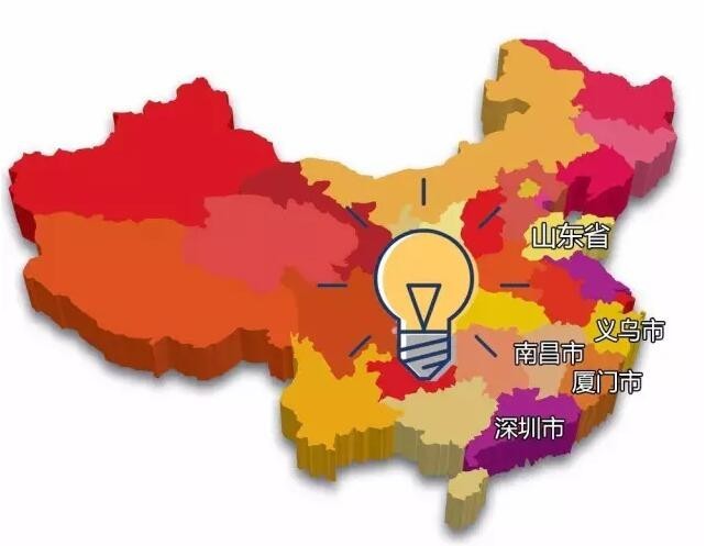 How will the LED industry develop in five provinces and cities in China in the future?