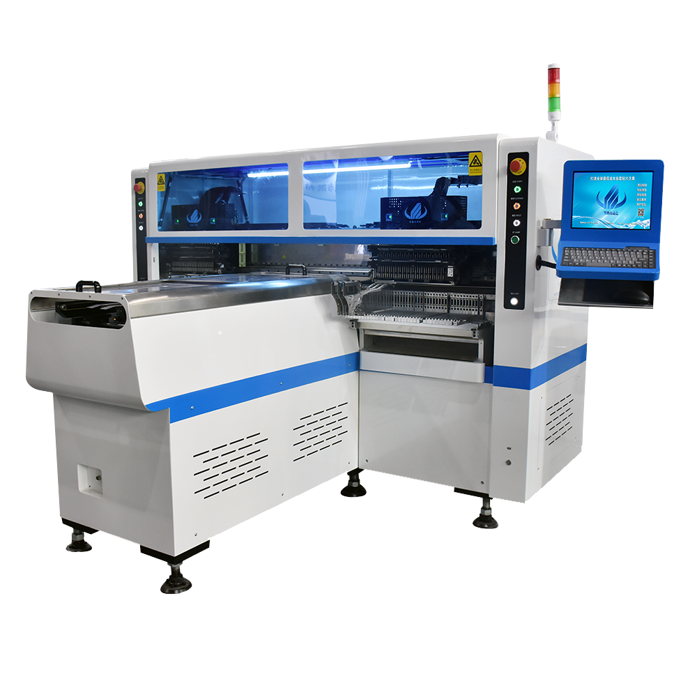 Dual arm magnetic linear LED high speed pick and place machine HT-F9 with 250000 CPH