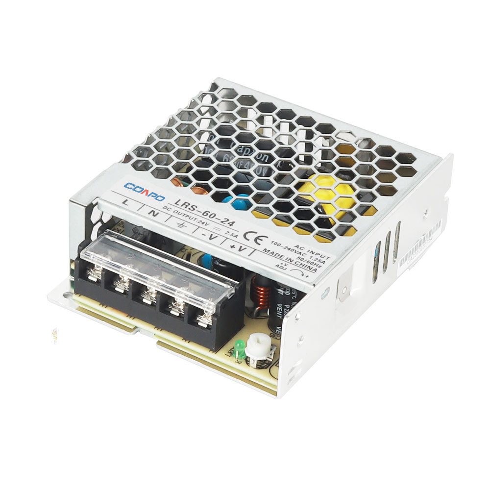 LRS-60-12 (60W-12V/5A);   LRS-60-15 (60W-15V/4A);  LRS-60-24 (60W-24V/2.5A); LRS-60-48 (60W-48V/1.3A）Super-thin Power Supply